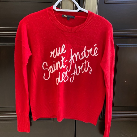 Maje red sweater - Picture 1 of 4